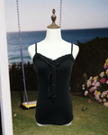 Black Lace Front Tie Wear