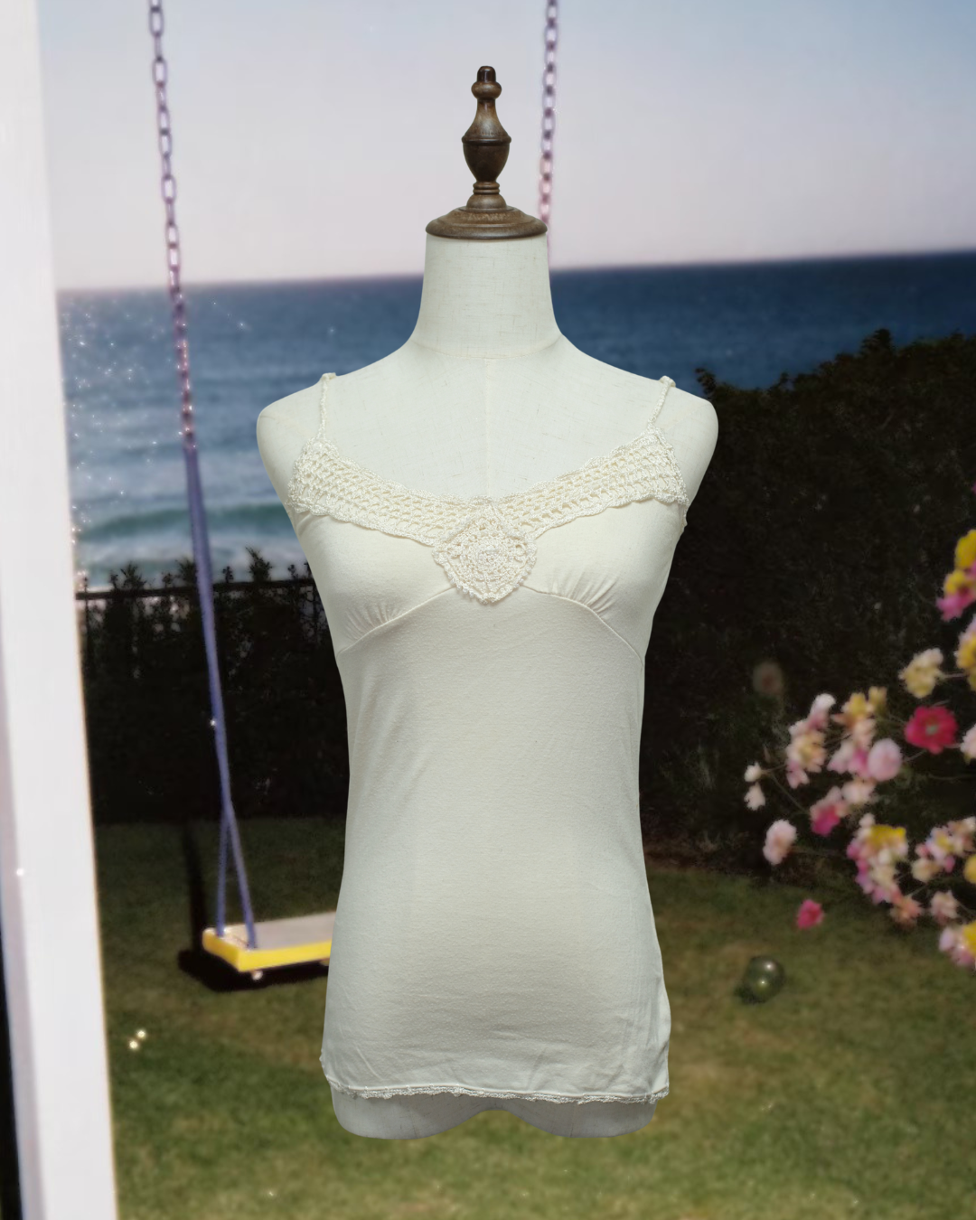 Cream Crochet Panel Wear