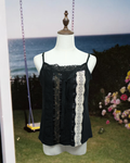 Black Contrast Lace Panel Wear