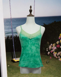 Green Tie‑Dye Lace V‑Neck Wear