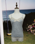 Grey Lace Trim Strappy Layering Piece
