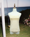 Pale Yellow Scalloped Lace Knit Tank