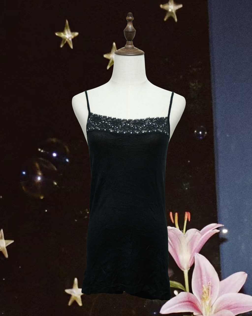 Black Lace Rhinestone Wear