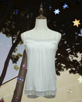 White Mesh Lace Dual‑Trim Wear