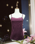 Soft Plum Knit Lace Top