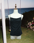 Black Textured Cotton Top