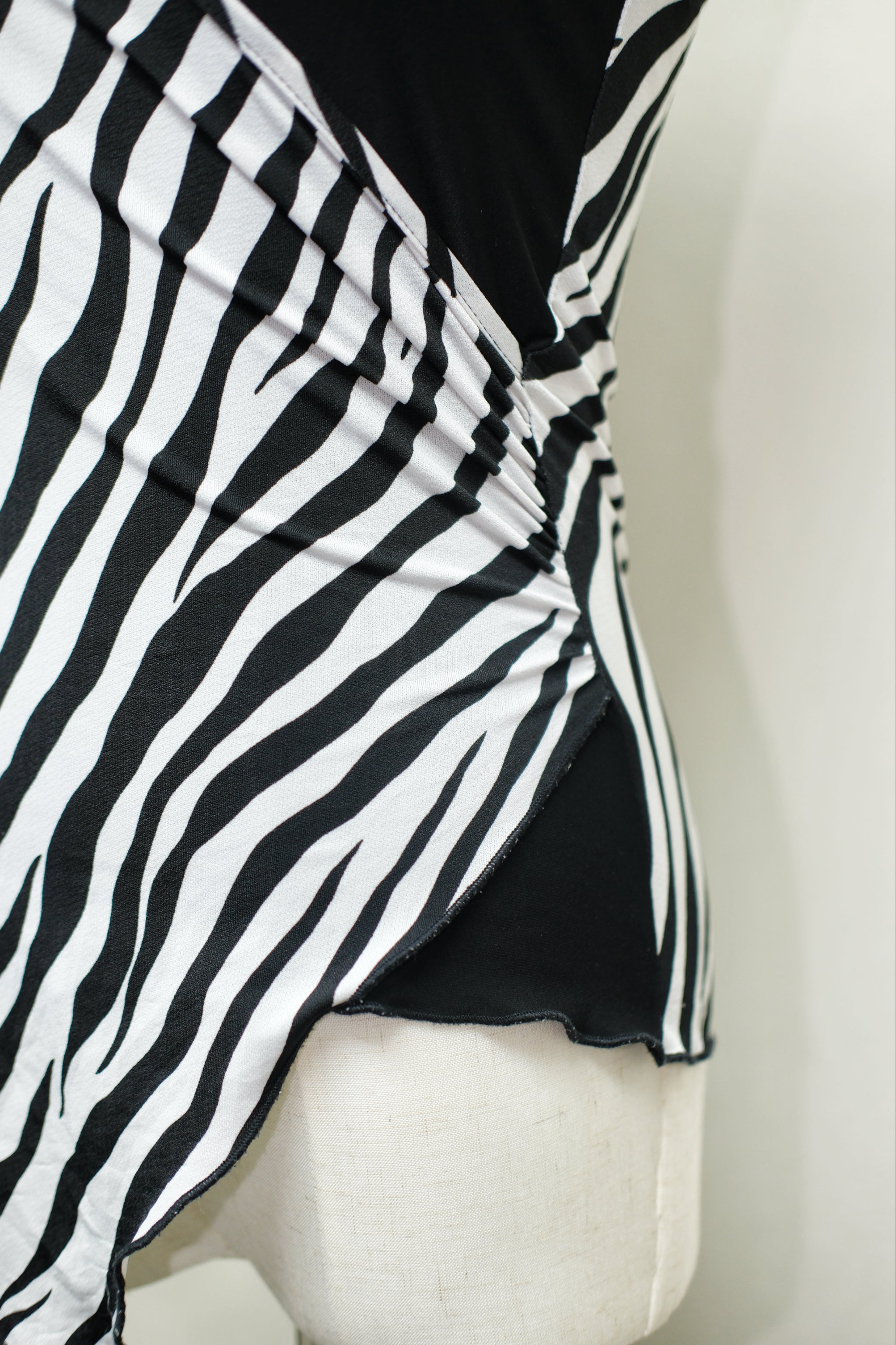 Zebra Print Color Block Wrap Sleeveless Top