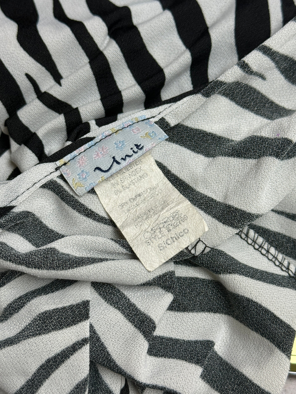 Zebra Print Color Block Wrap Sleeveless Top