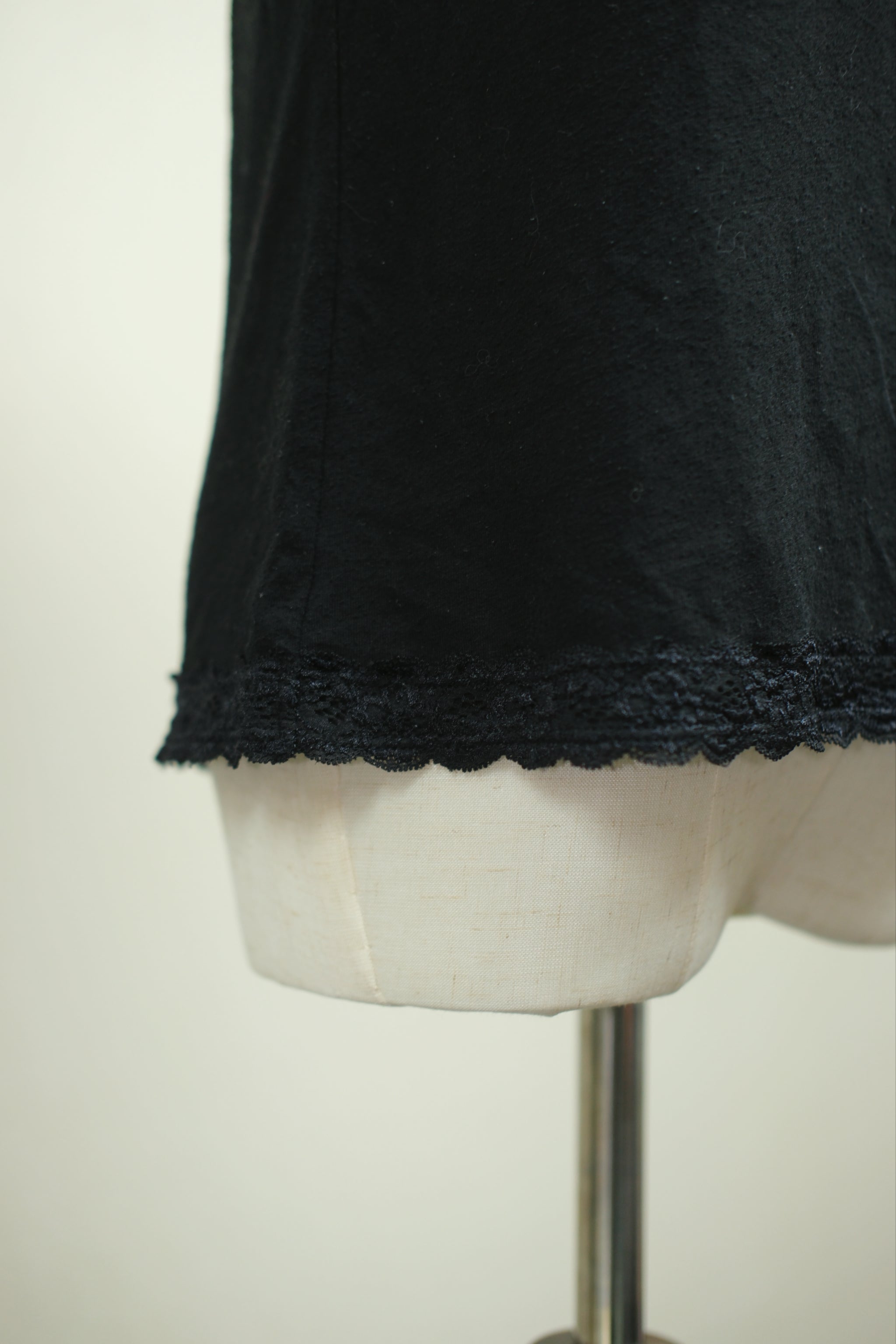 Black Beaded Lace Trim Wear