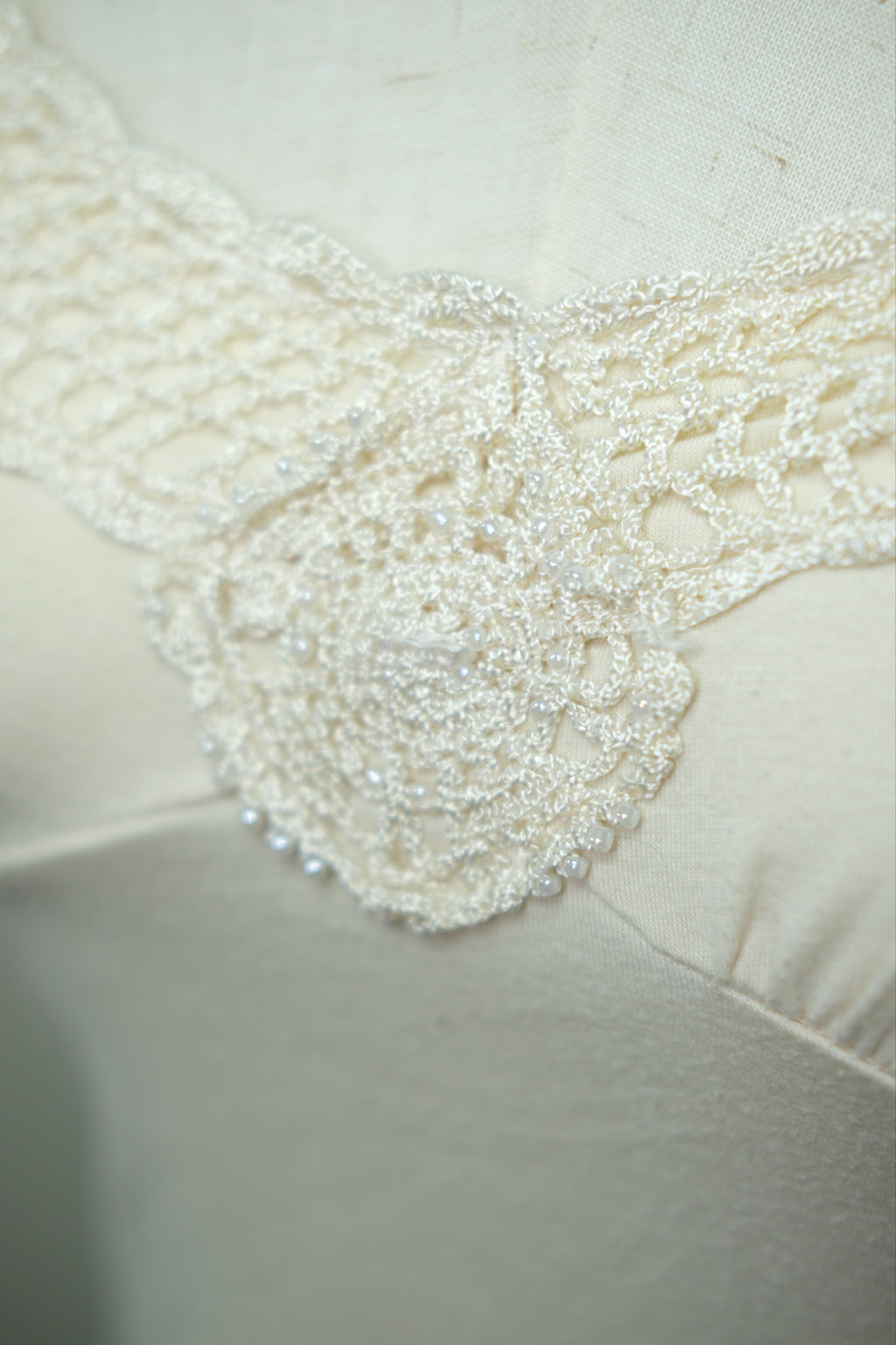 Cream Crochet Panel Wear