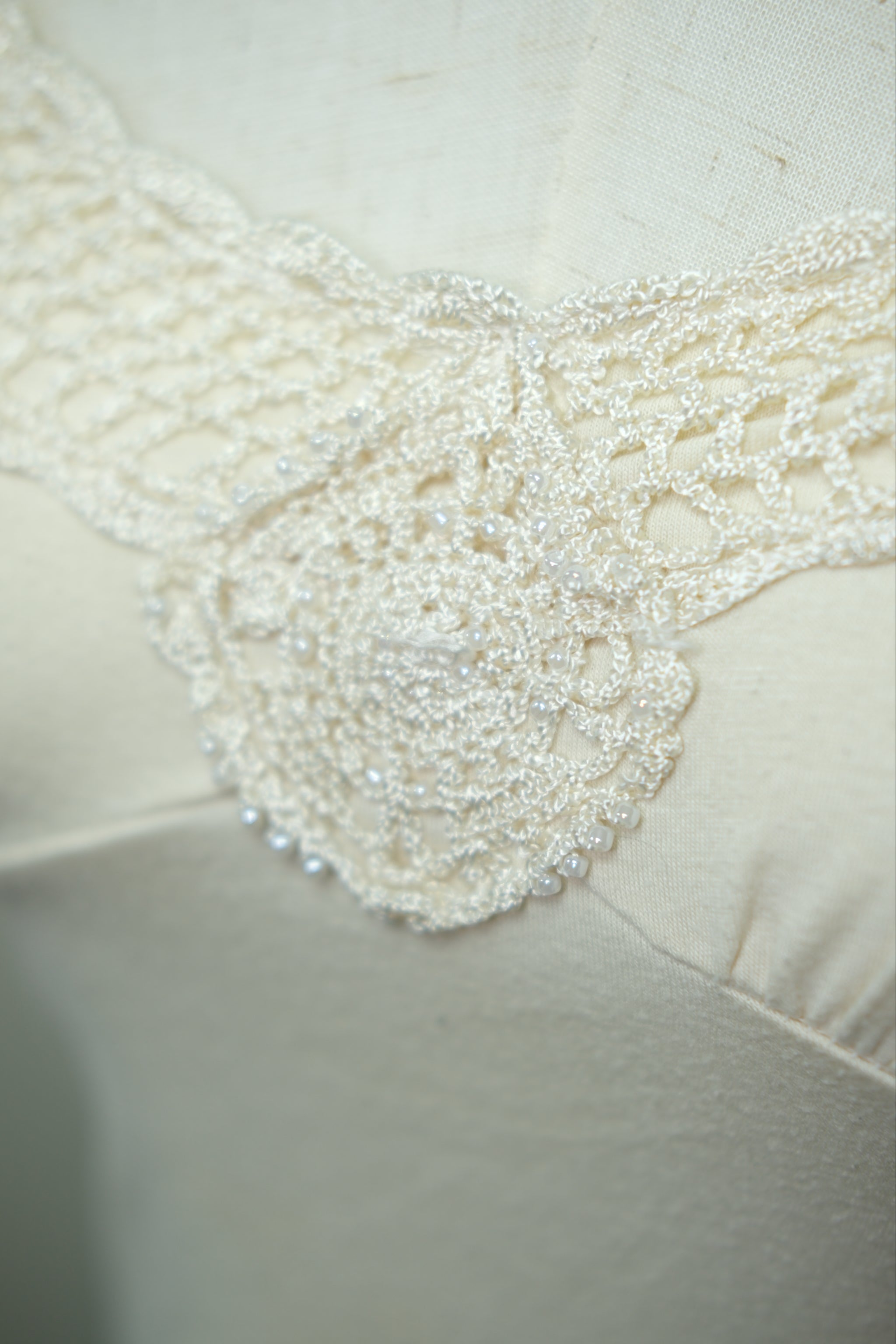 Cream Crochet Panel Wear