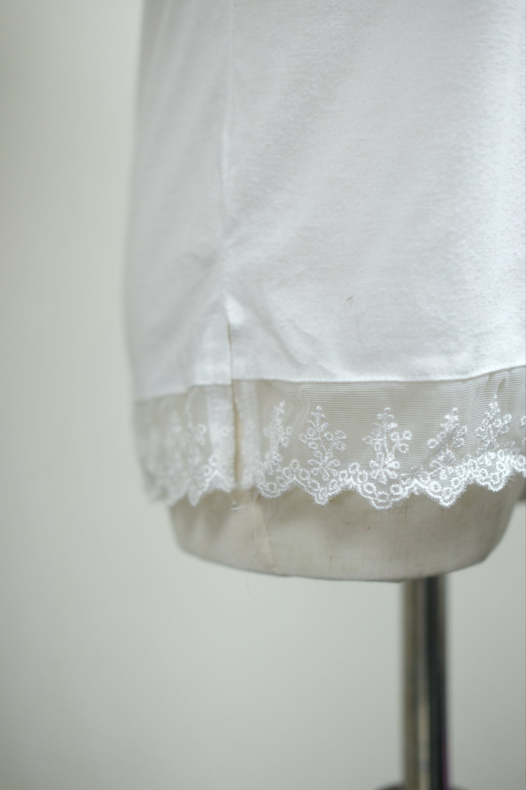 White Mesh Lace Dual‑Trim Wear