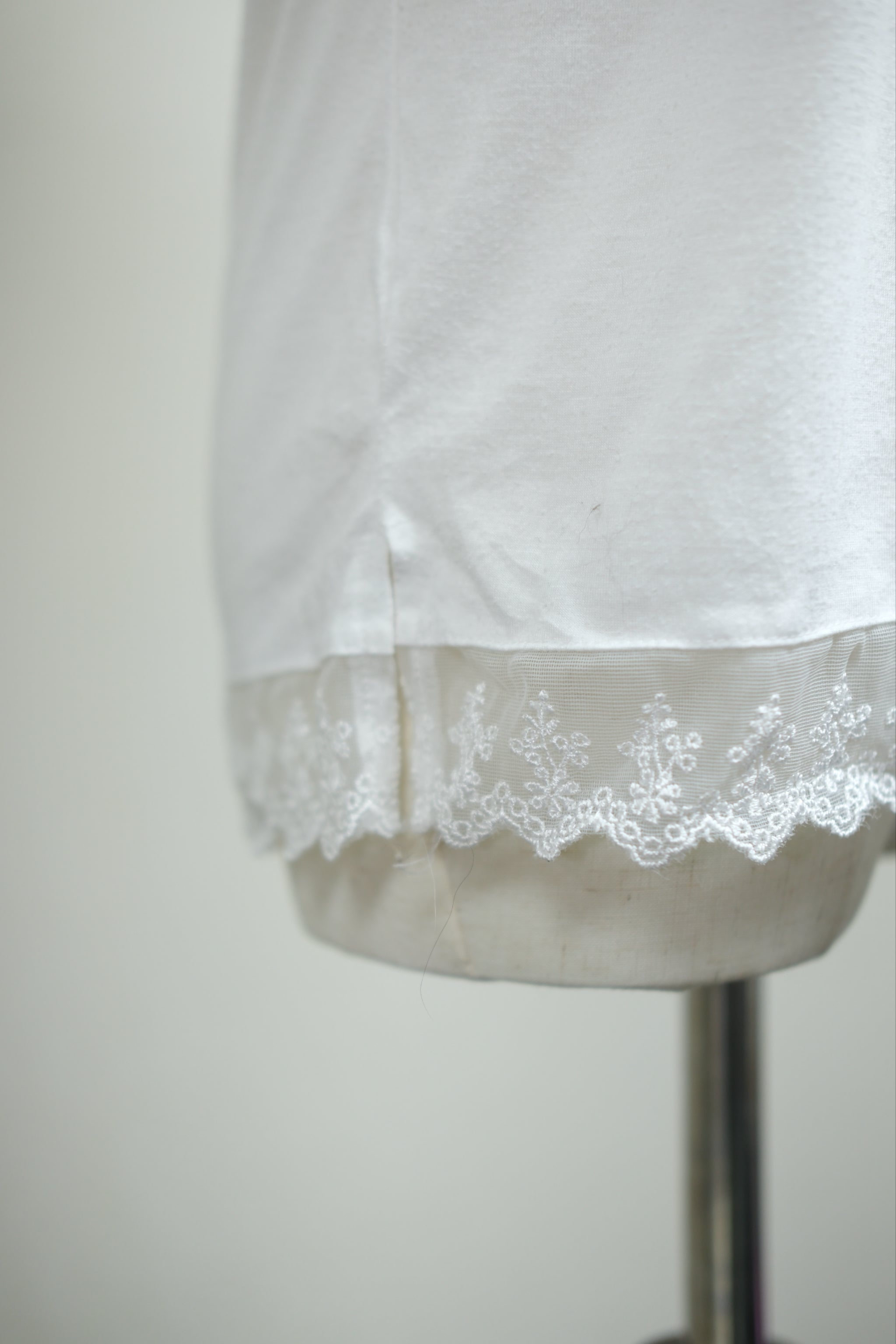 White Mesh Lace Dual‑Trim Wear