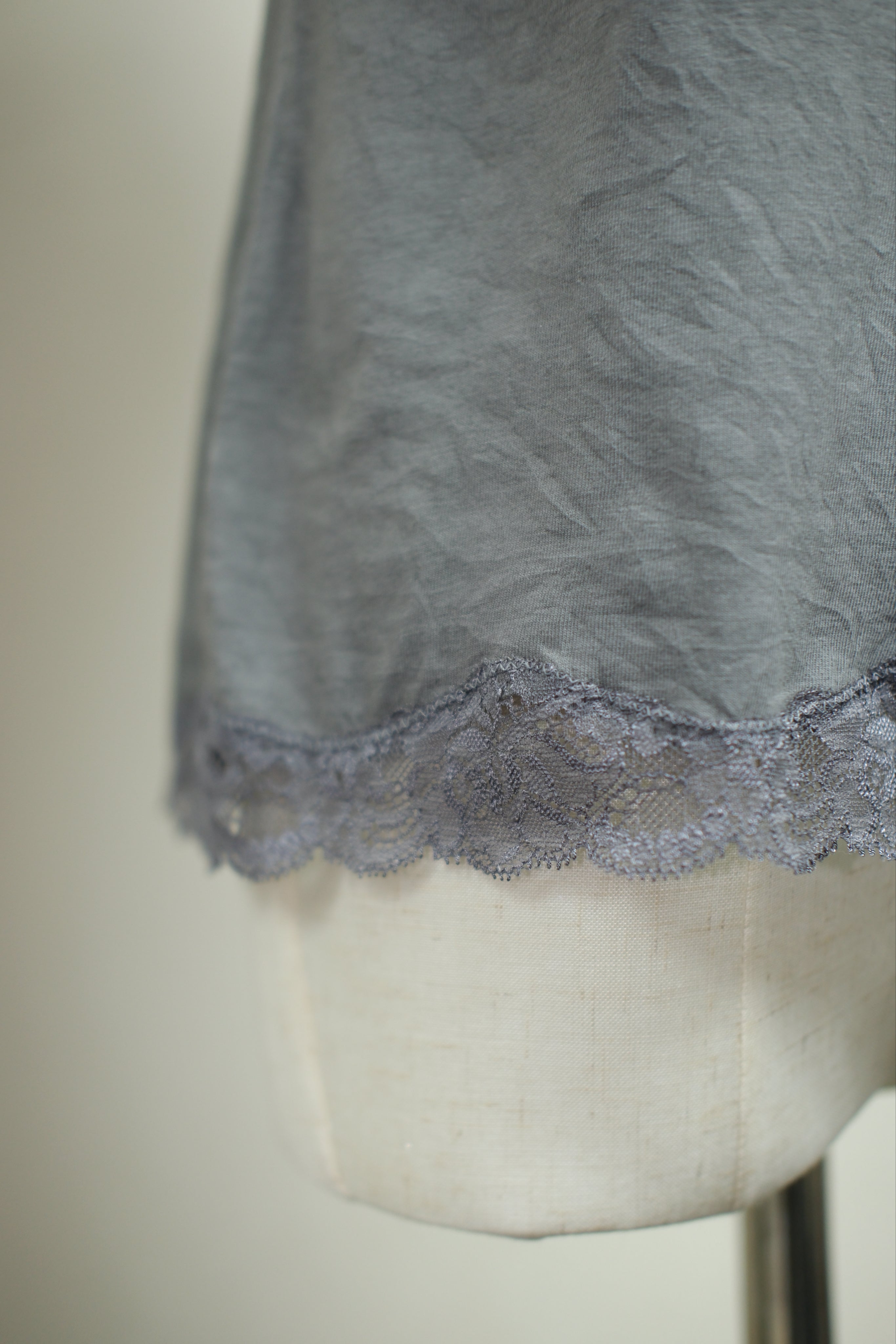 Slate‑Blue Dual Lace Trim Adjustable‑Strap Wear
