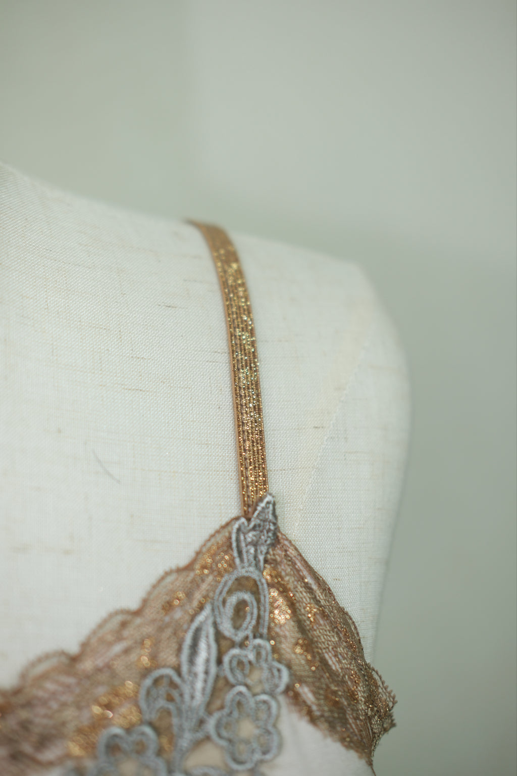 Cream Gold‑Silver Embroidered Motif Wear
