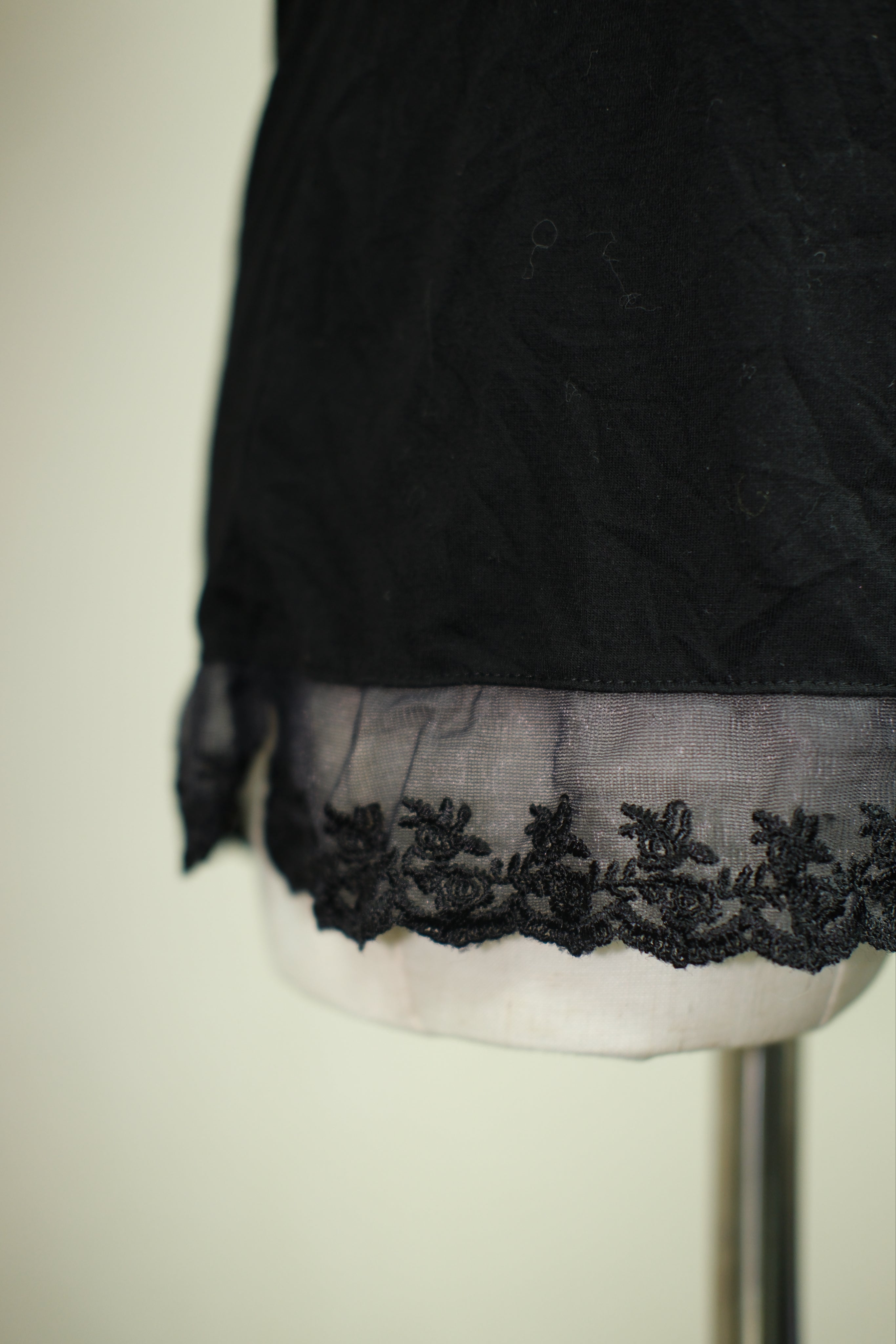 Black Beaded Lace Trim Wear