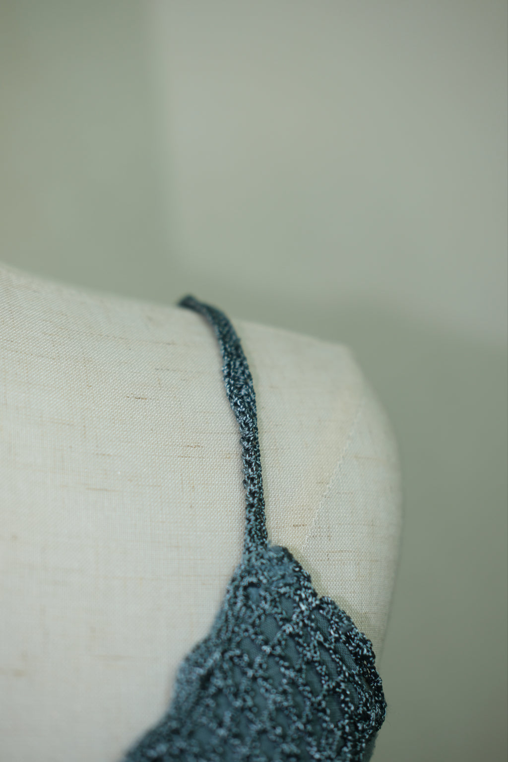 Dusty Blue Crochet Panel Wear