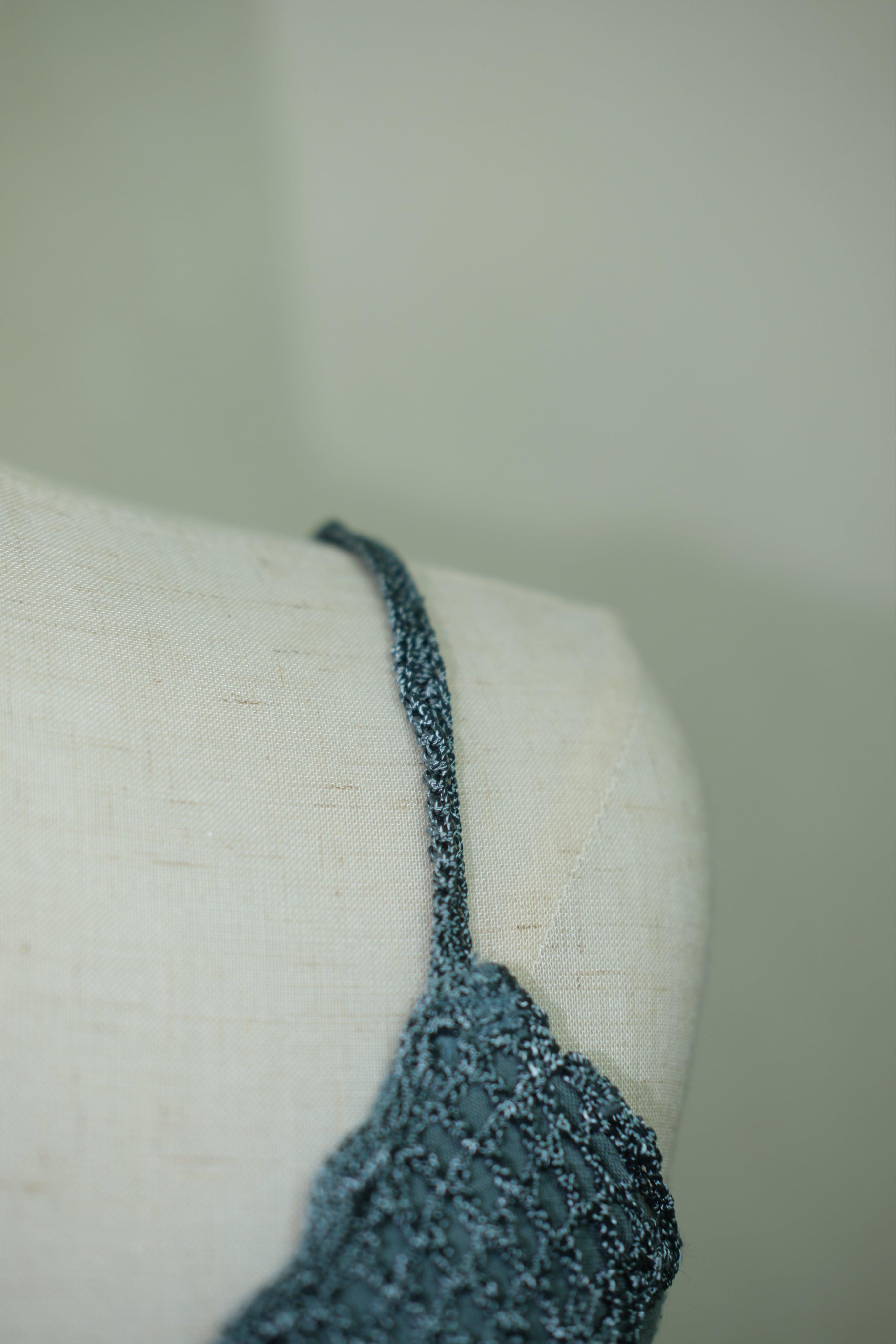 Dusty Blue Crochet Panel Wear