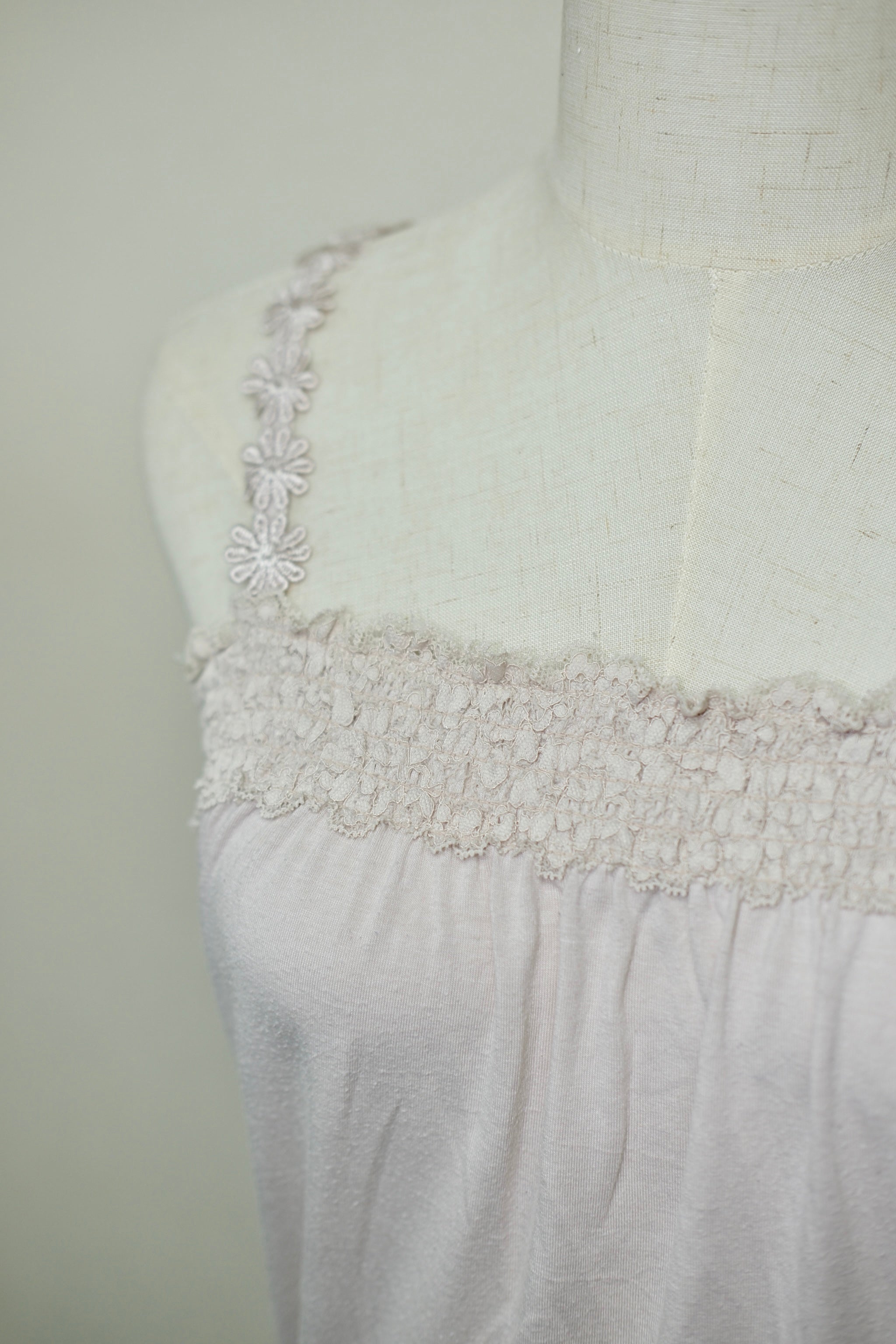 Pale Pink Floral Lace Strap Wear