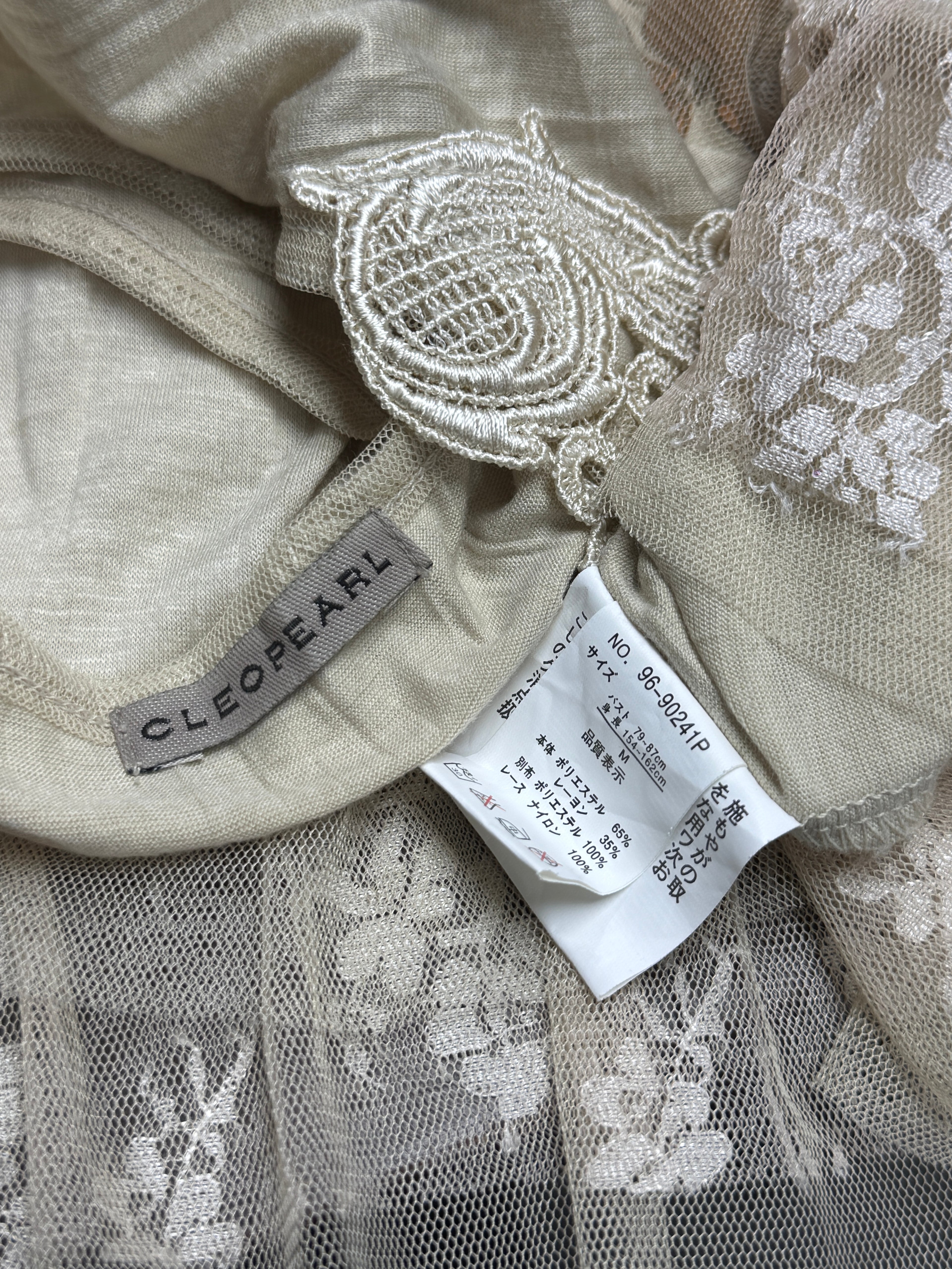 Cream Floral Lace Applique Wear