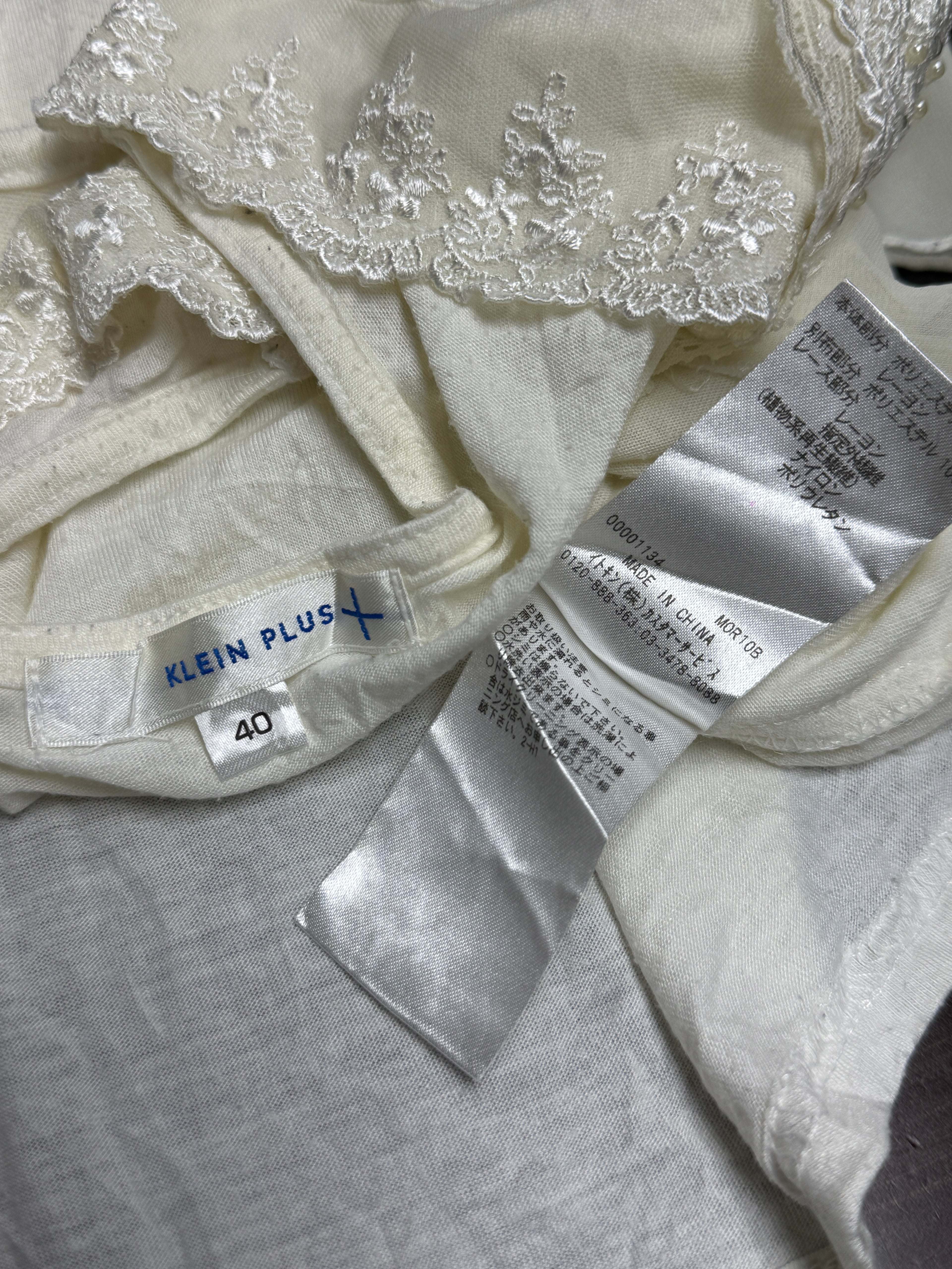 Off‑White Lace Bead Tiered Layer Wear