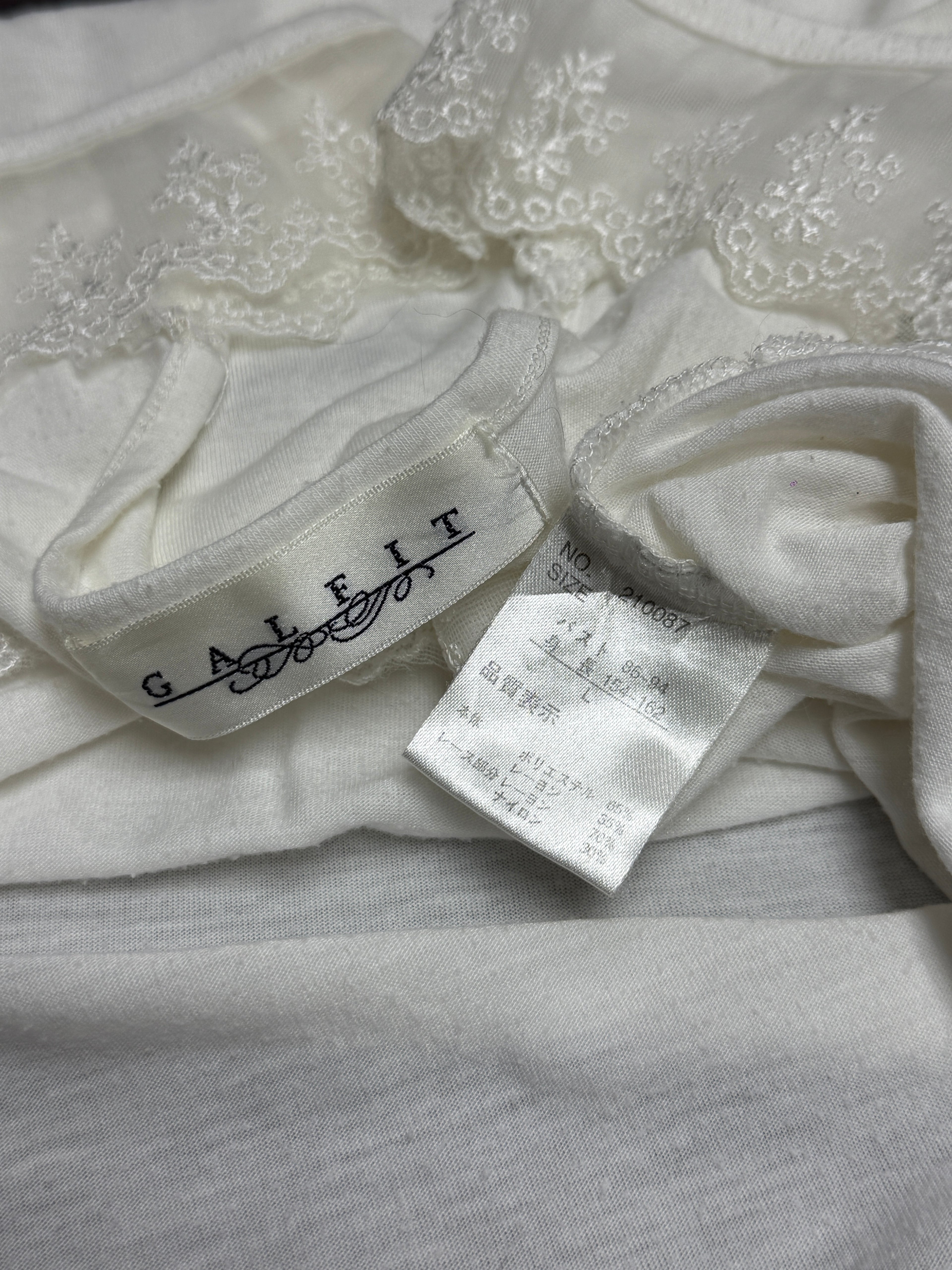White Mesh Lace Dual‑Trim Wear