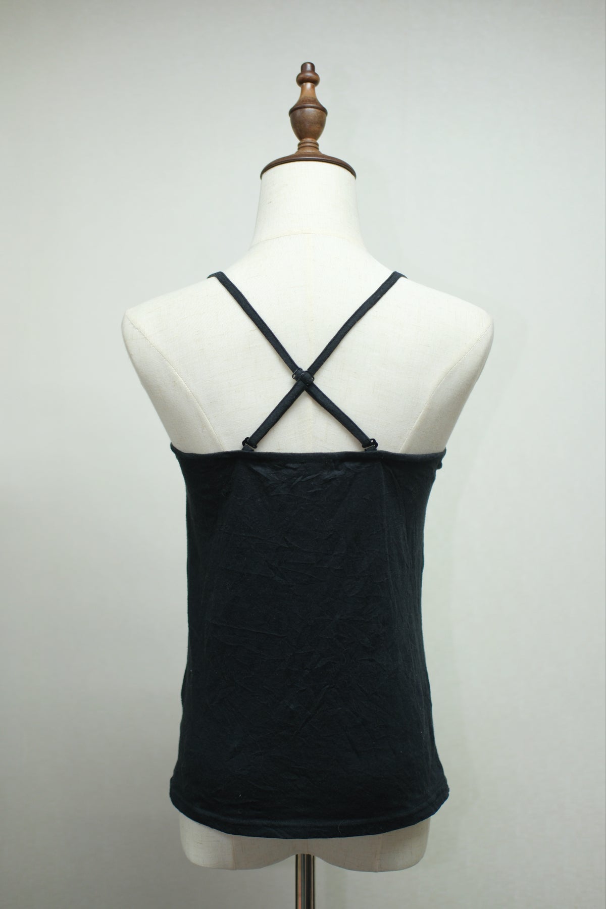 Black Horizontal Embroidered Bust-Gather Wear
