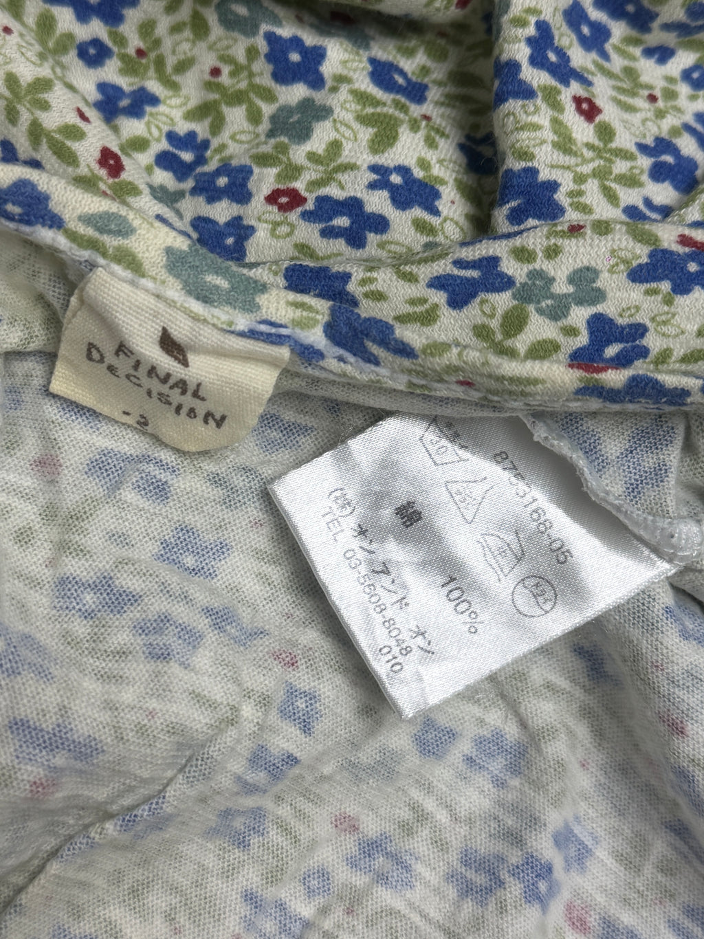 Light Base Blue Green Floral Front Tie Wear