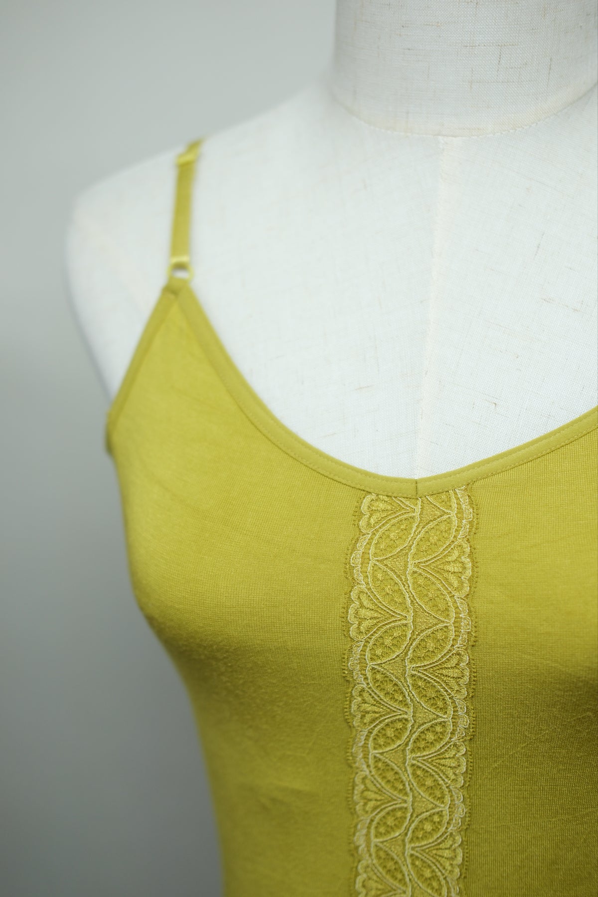 Olive Vertical Lace Top
