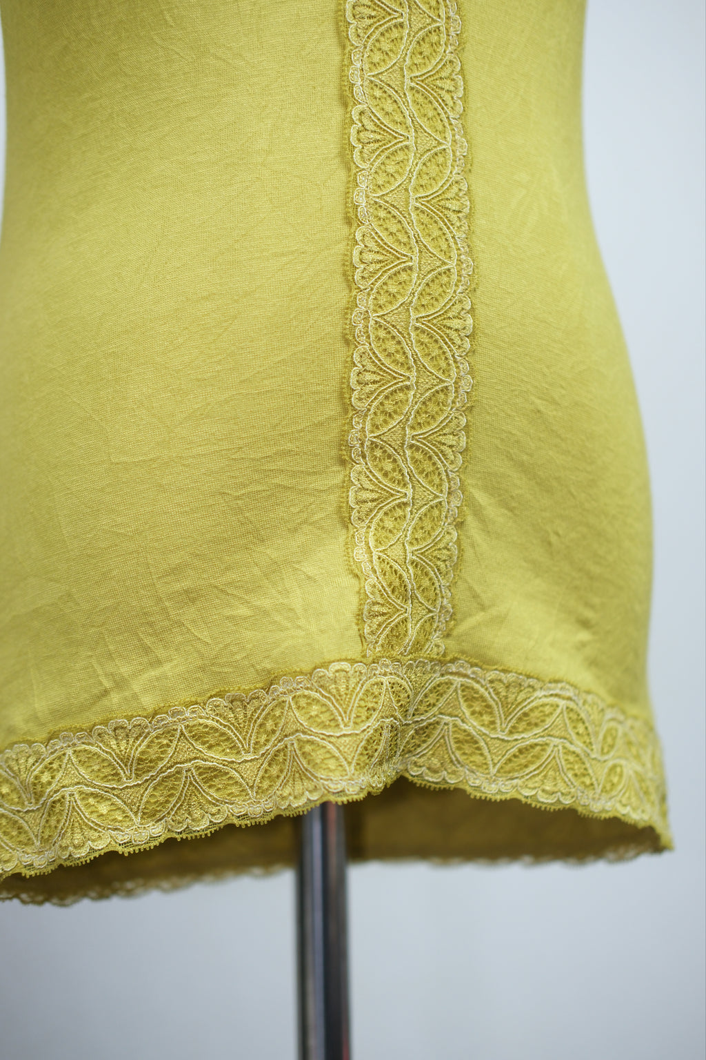 Olive Vertical Lace Top