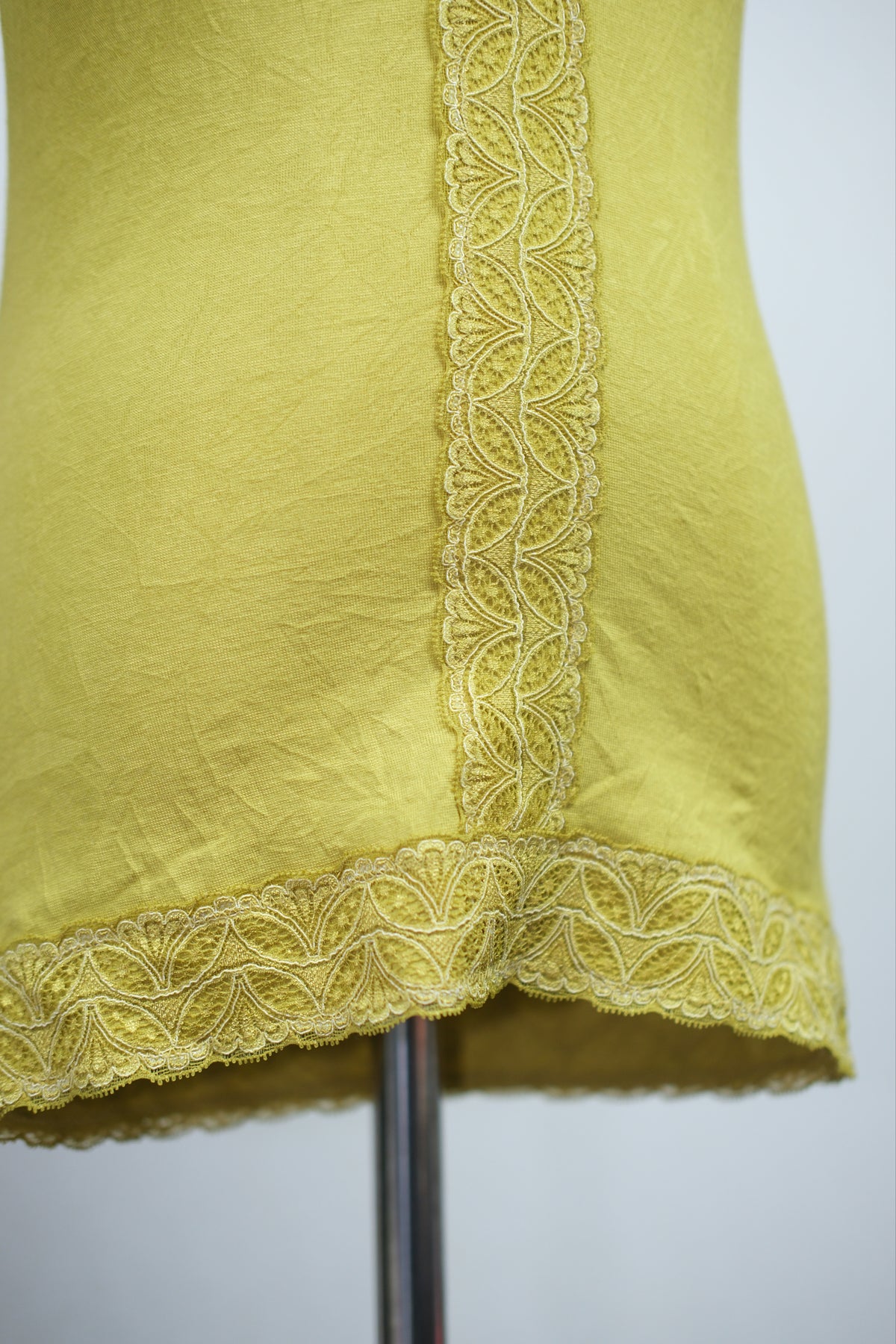 Olive Vertical Lace Top