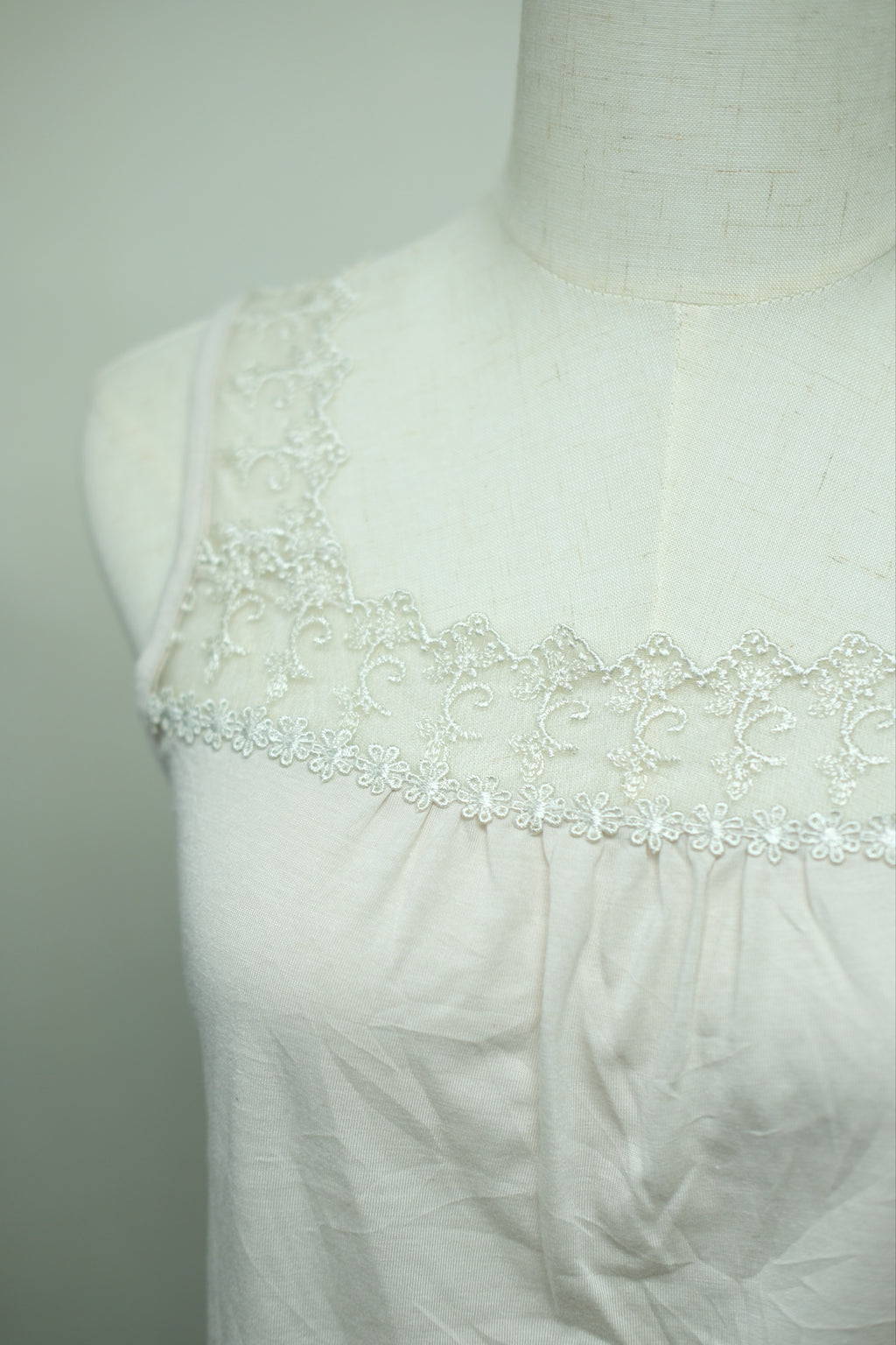 Soft Cream Lace Tank