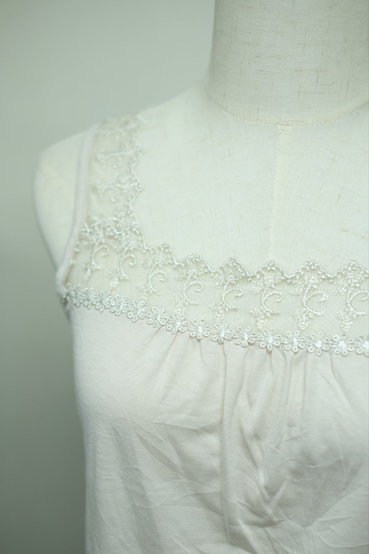 Soft Cream Lace Tank