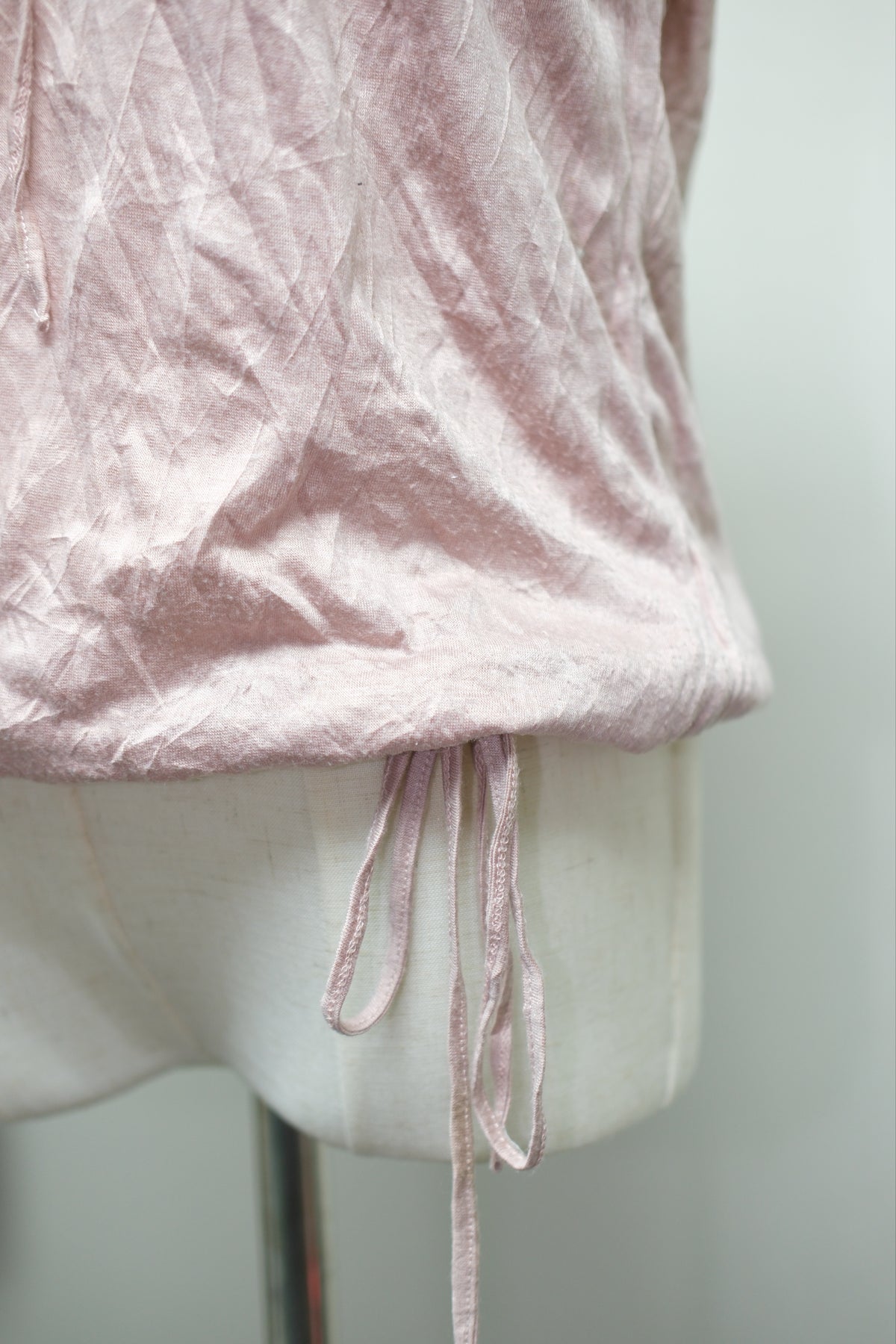 Dusty Pink Crinkled Sleeveless Tank