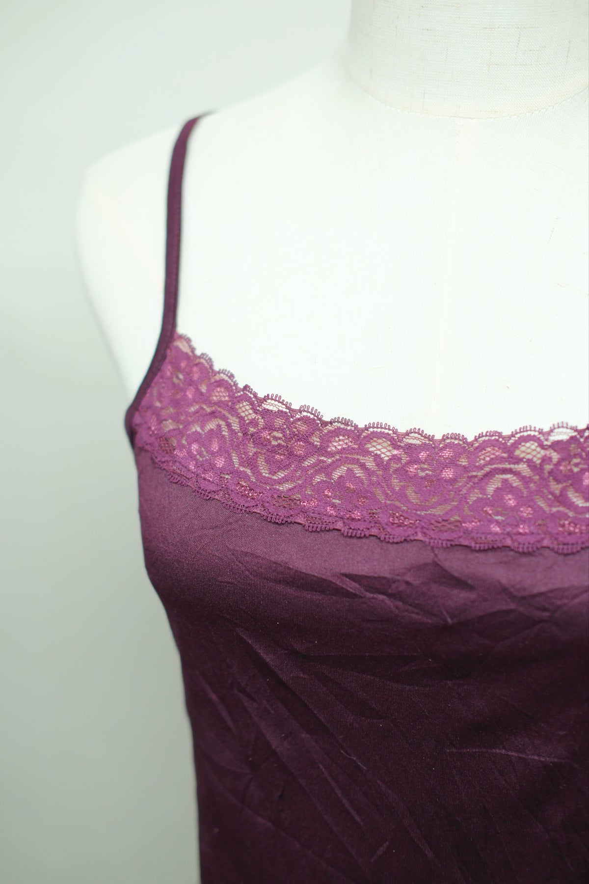 Soft Plum Knit Lace Top