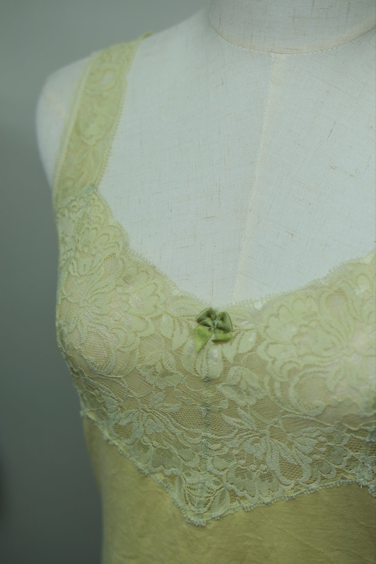 Pale Green Cotton Lace Tank