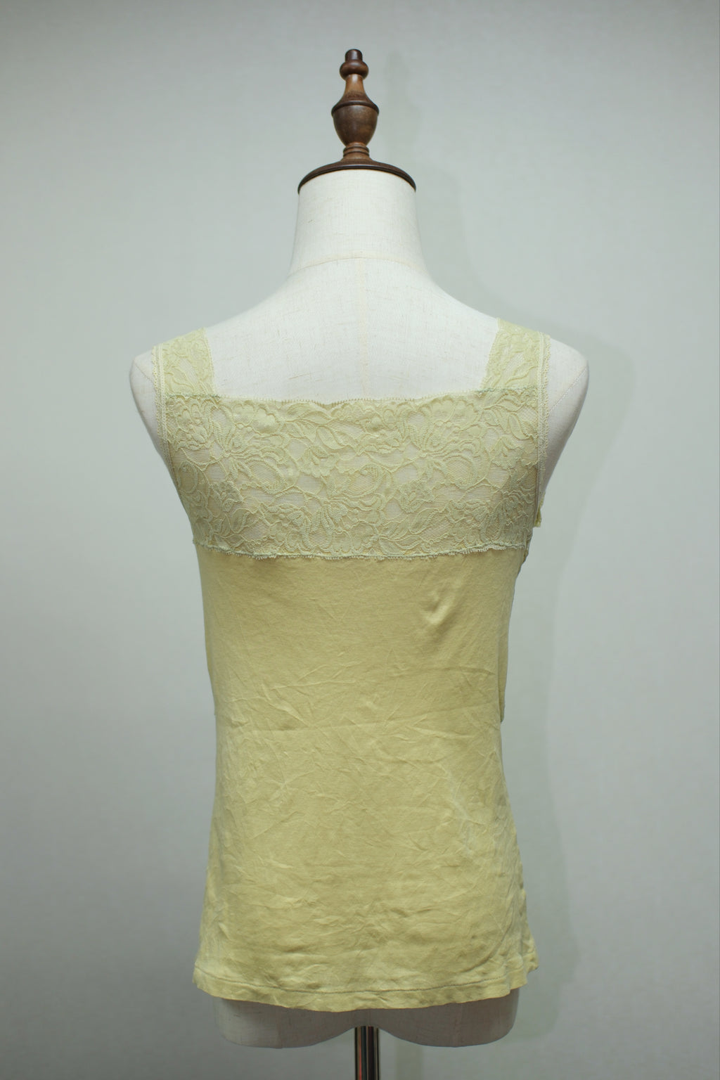 Pale Green Cotton Lace Tank