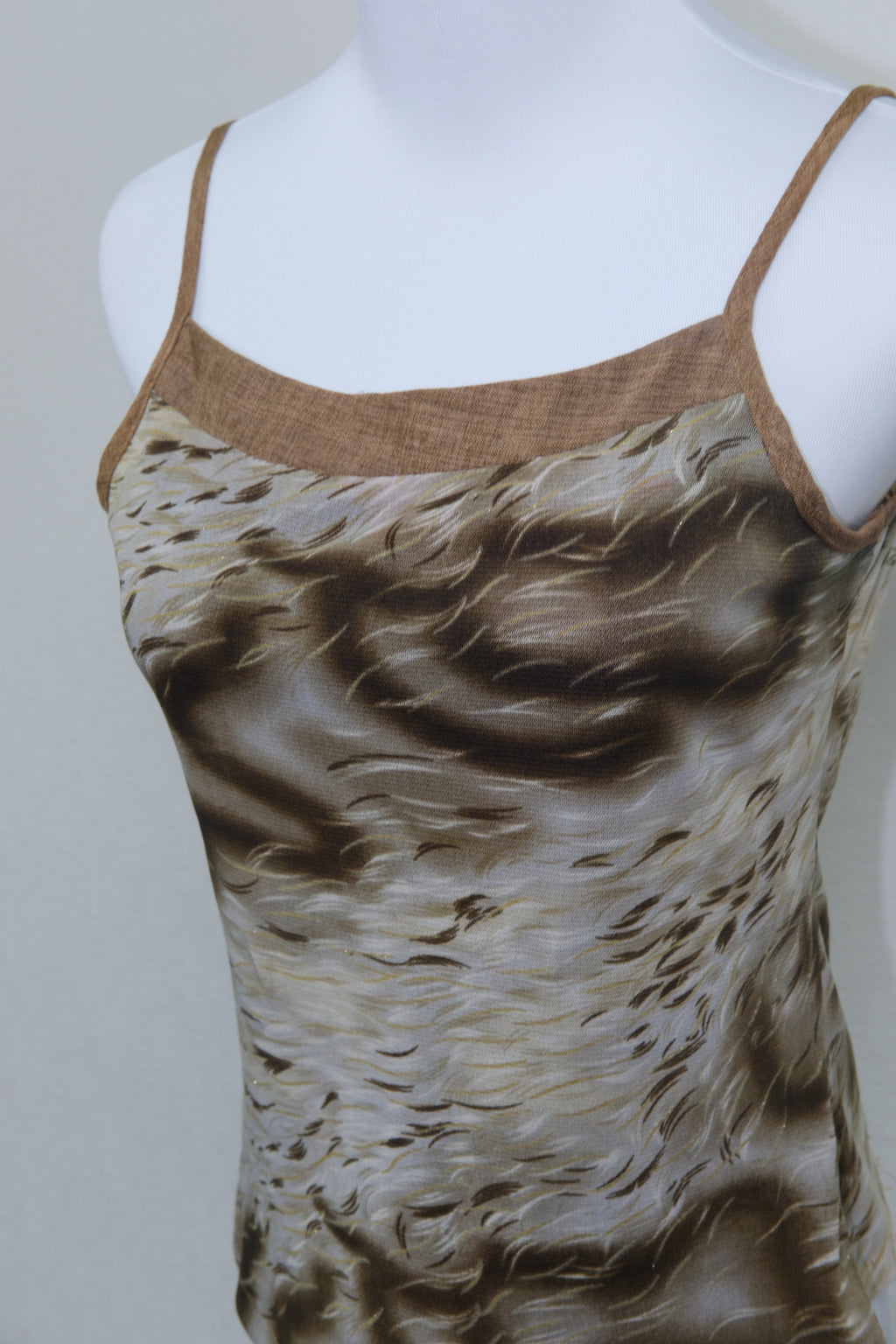 Tiger Print Mesh Cami