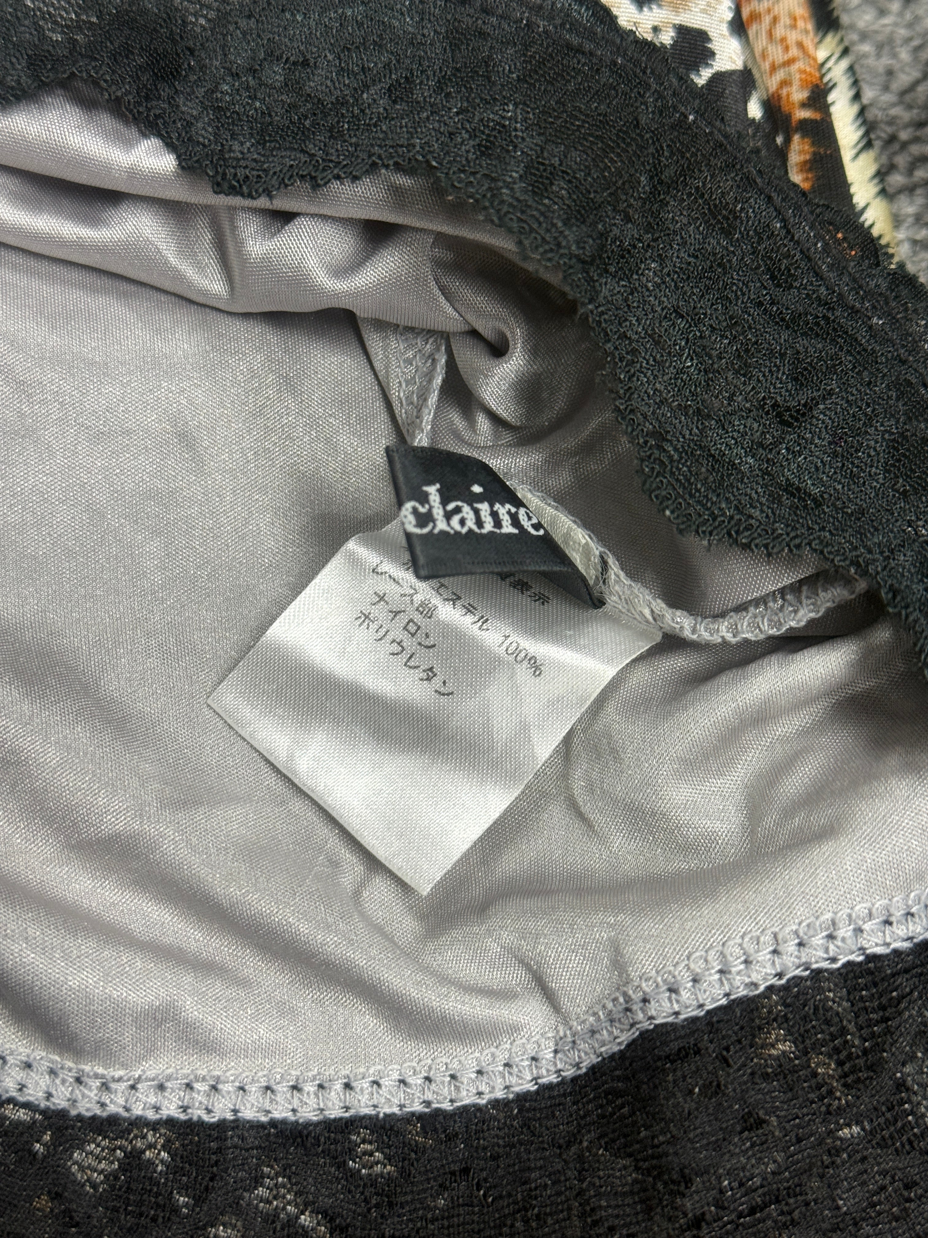 Grey Satin Lace Trim Cami Top