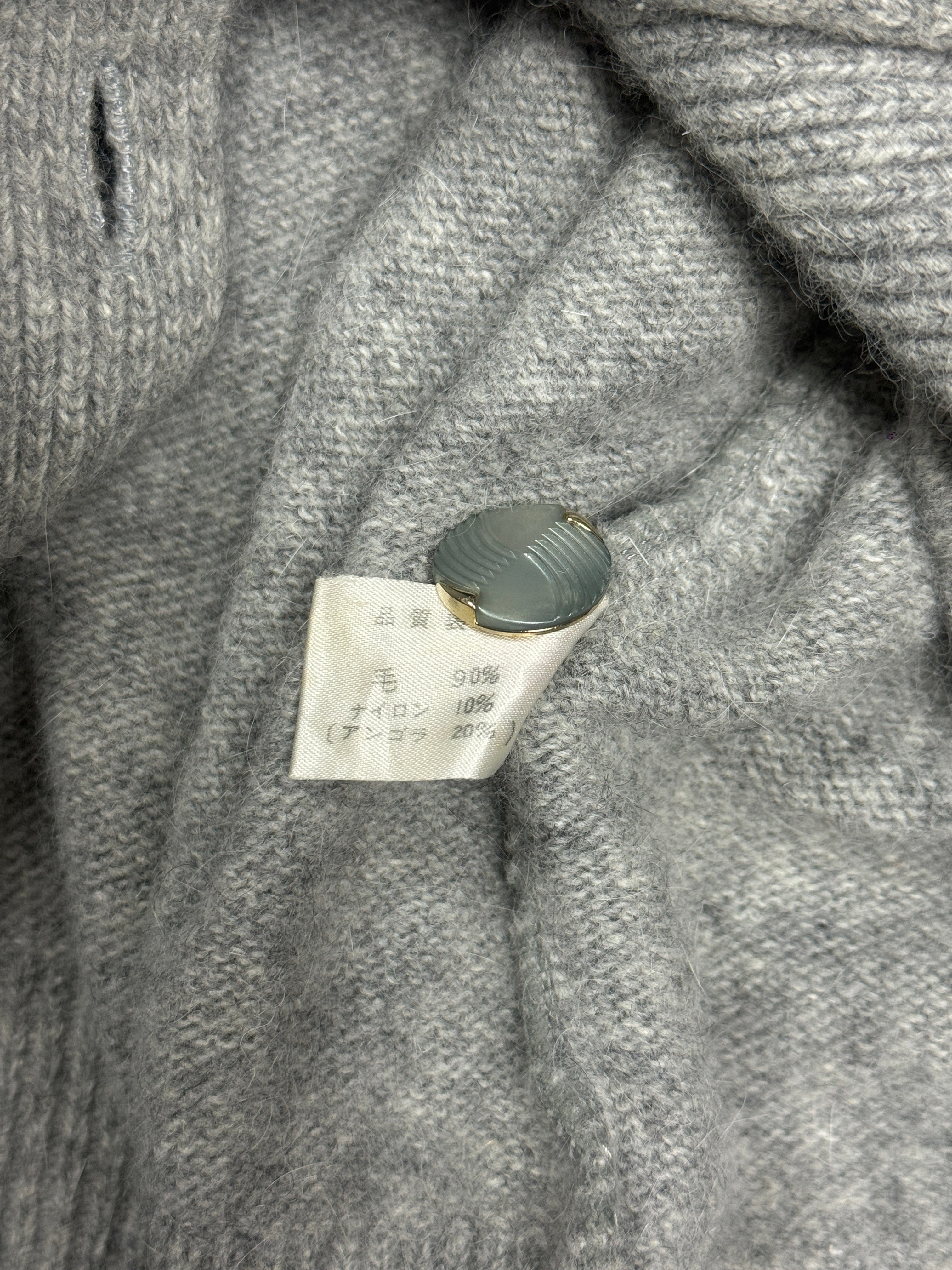 Heather Grey Embroidered Floral V-Neck Cardigan