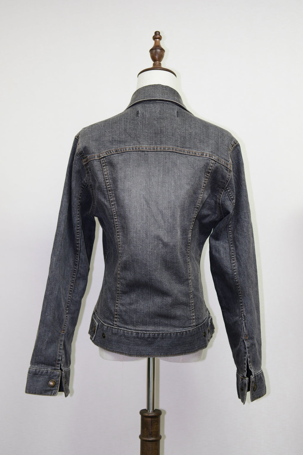 Grey Denim Button-Up Trucker Jacket