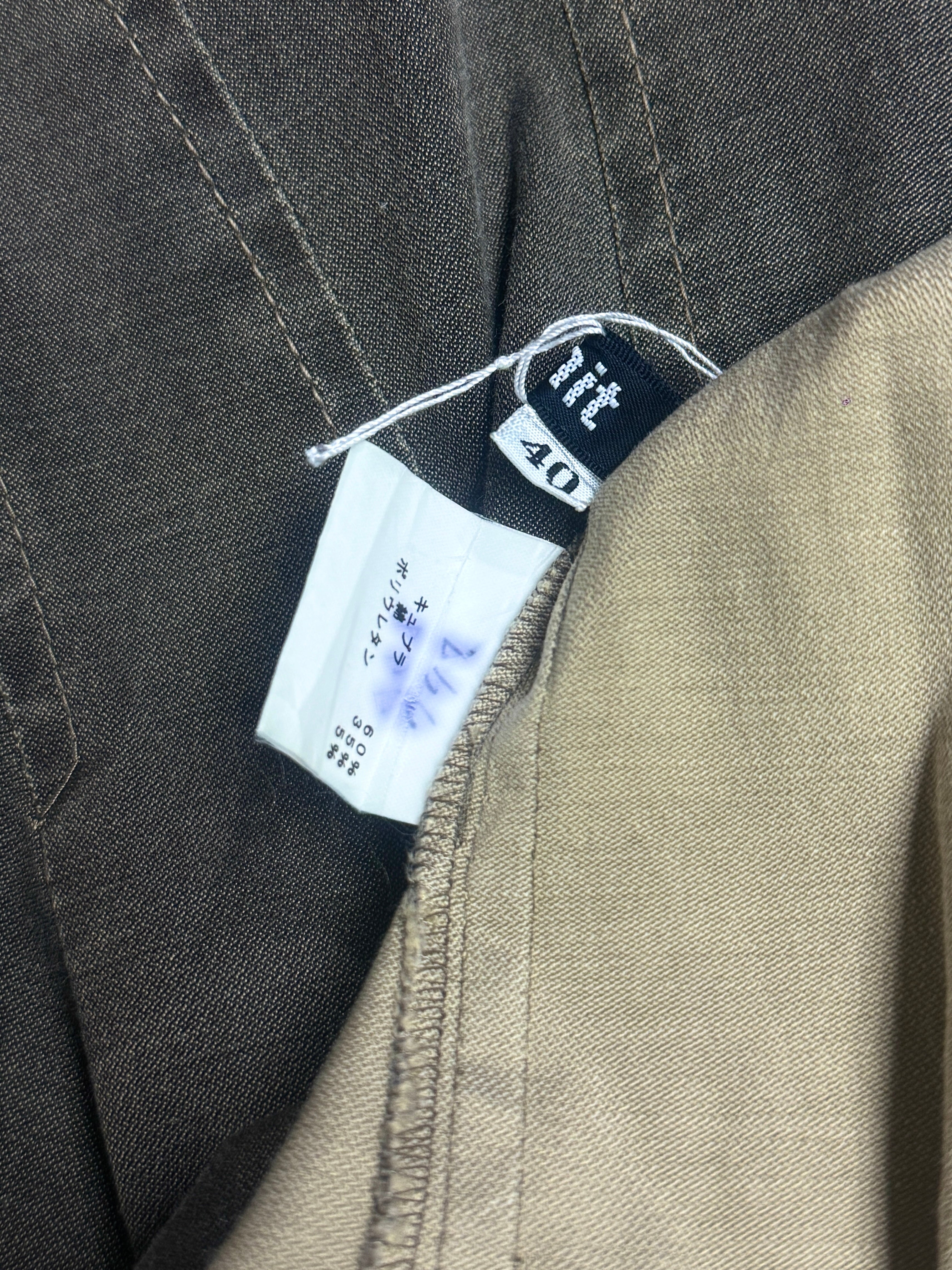 Brown Washed High Collar Zip-Up Jacket