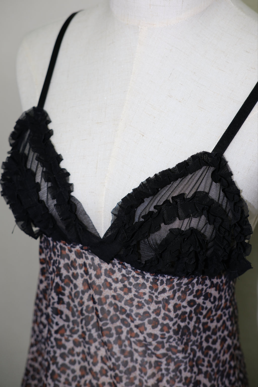 Leopard Print Sheer Lace Camisole