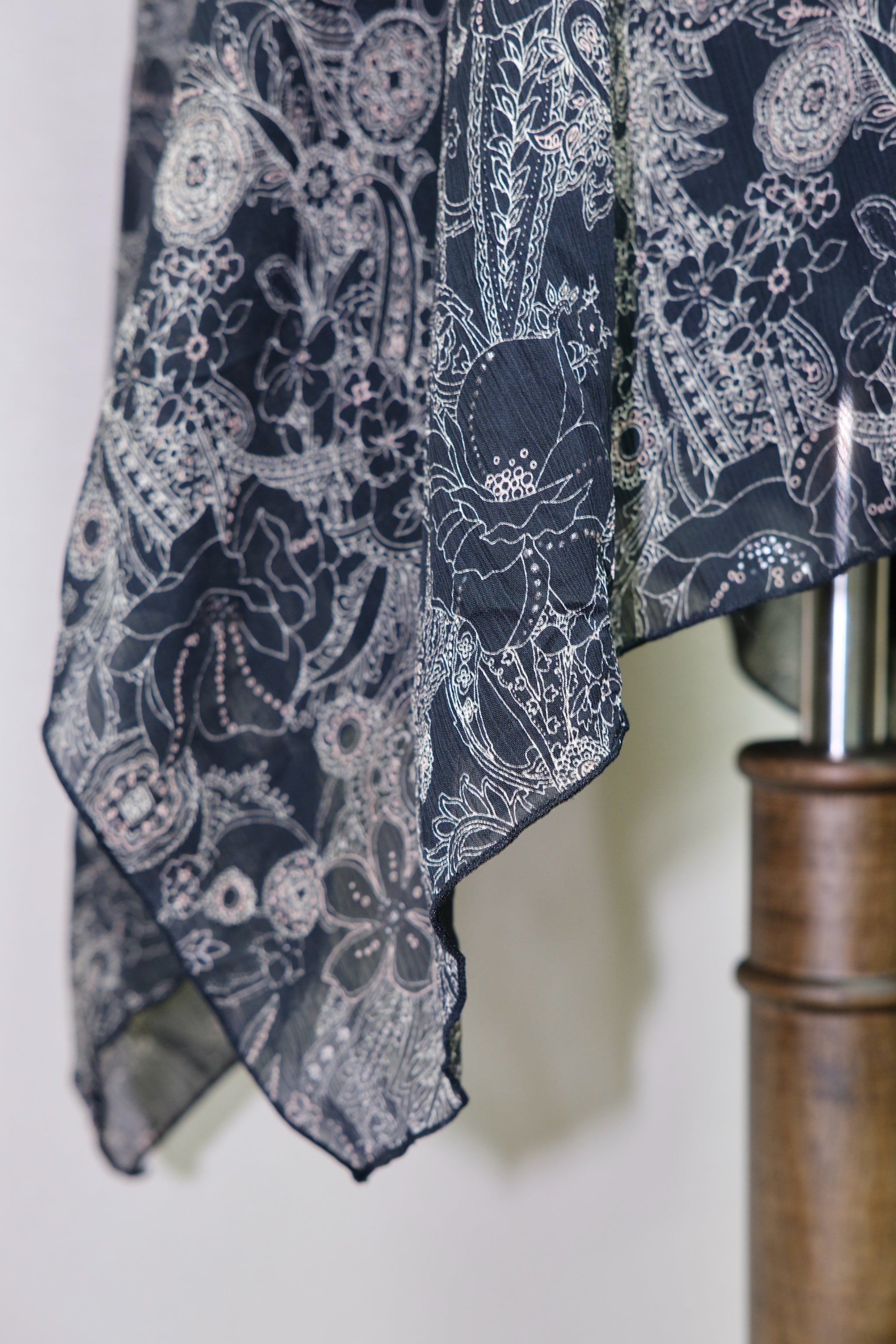 Dark Floral Lace & Satin Camisole